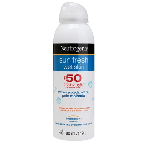 Protetor Solar Neutrogena Sun Fresh Wet Skin FPS 50 Spray com 180ml
