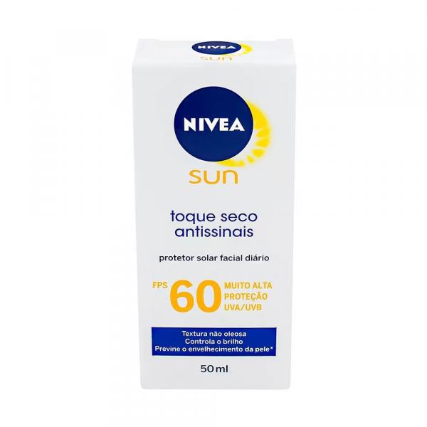 Protetor Solar Nivea Facial Toque Seco Antissinais FPS60 - 50ml
