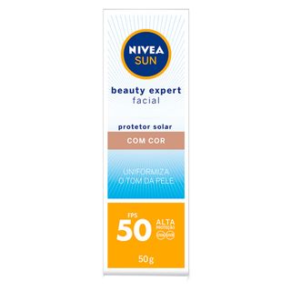 Protetor Solar Nivea - Sun Beauty Expert Facial com Cor FPS50 50g