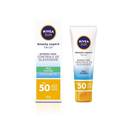 Protetor Solar Nivea Sun Beauty Expert Facial Pele Oleosa Fps 50 50G, Nivea
