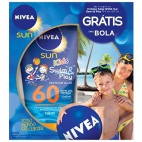 Protetor Solar Nivea Sun Kids Fps 60- 150Ml + Bola Azul Nivea