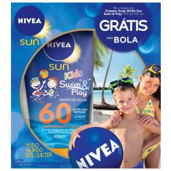 Protetor Solar Nivea Sun Kids Fps 60- 150ml Grátis Bola Azul Nivea