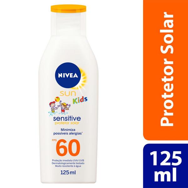 Protetor Solar Nivea Sun Kids Sensitive FPS 60 Loção 125ml