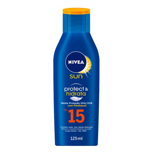 Protetor Solar Nivea Sun Protect & Hidrata FPS 15 Loção 125ml