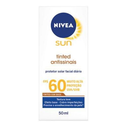 Protetor Solar Nivea Sun Toque Seco Antissinais - Fps 60, 50ml