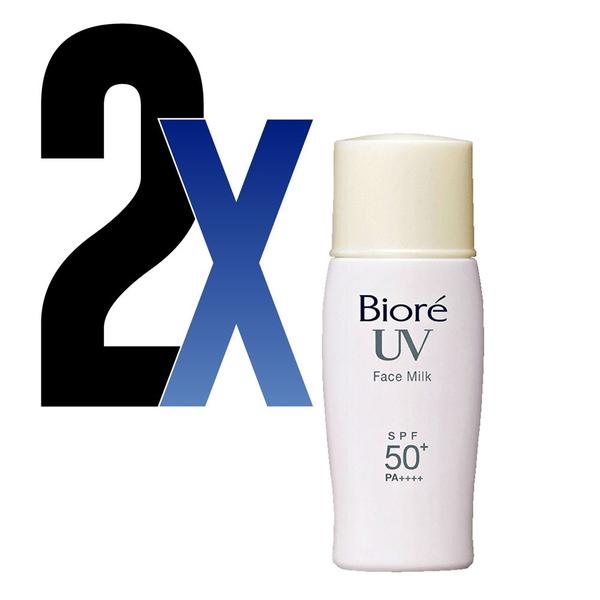 Protetor Solar Perfect Face Milk Bioré SPF50+ 30ml 2 Un - Biore