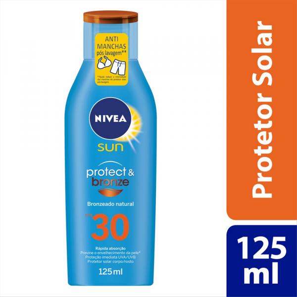 Protetor Solar Protect Bronze Nivea FPS 30 125ml - Nivea Sun