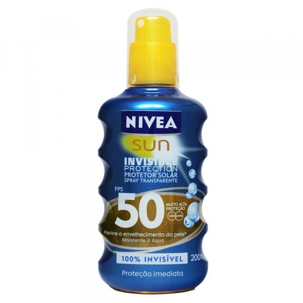 Protetor Solar Spray Invisible Protection Sun FPS 50 200ml - Nivea