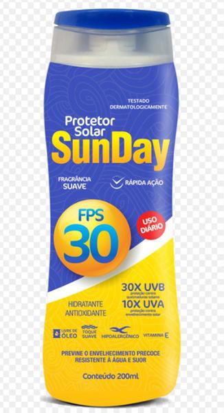 Protetor Solar Sun Day FPS 30 200ml - Sunday