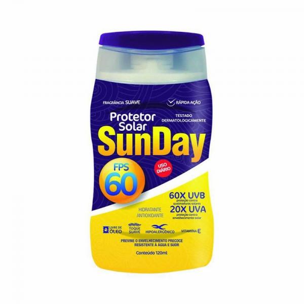 Protetor Solar Sun Day FPS 60 120ml - Sunday