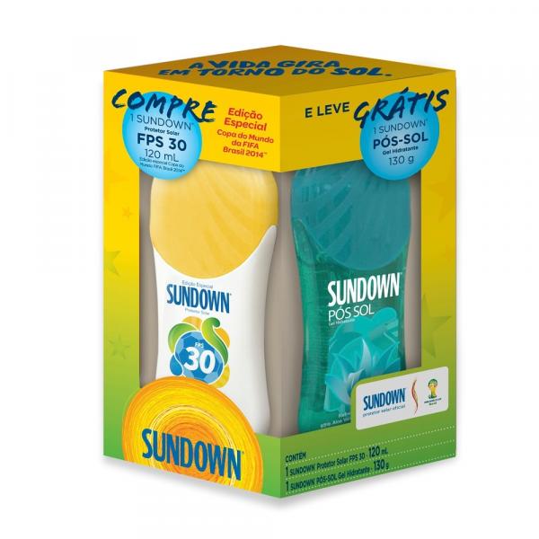Protetor Solar Sundown Copa FPS 120ml Grátis 1 Sundown Pós Sol 130g - Johnsons