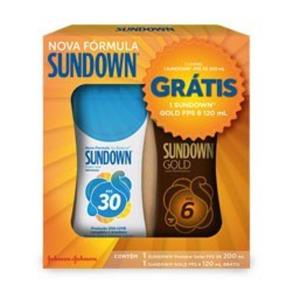 Protetor Solar Sundown Fps 30 200Ml + Loção Bronzeadora Sundown Gold Fps 6 120Ml +