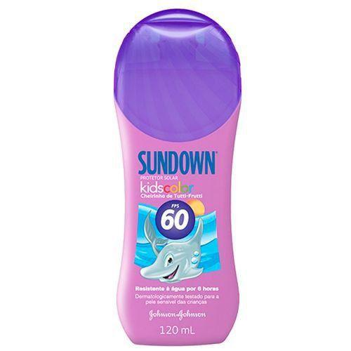 Protetor Solar Sundown FPS 60 Kids Color 120ml - Johnson Johnson