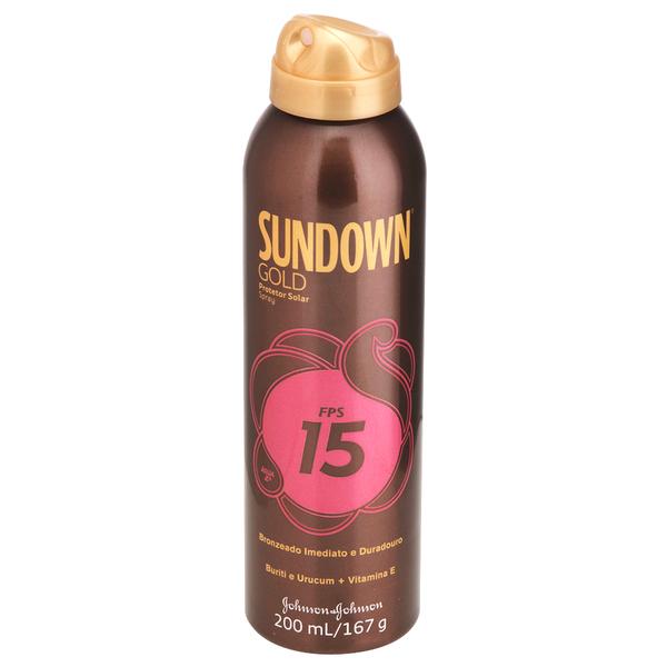 Protetor Solar Sundown Gold Spray FPS 15 200ml - Johnson's