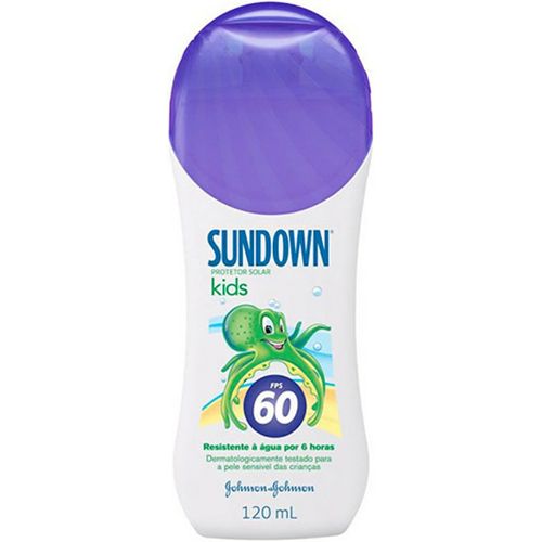 Protetor Solar Sundown Kids Loção Tubarão Fps 60 120 Ml