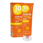 Protetor solar Sunlau com repelente de insetos FPS 30 UVA/UVB com Icaridina e vitamina E