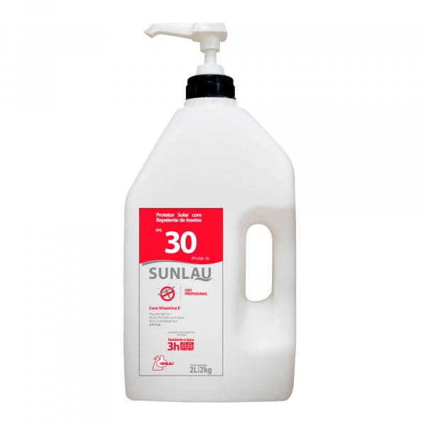 Protetor Solar Sunlau Fator 30 com Repelente e Vitamina- 2kg - Henlau