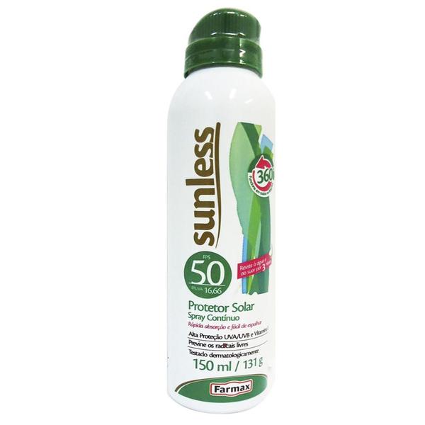Protetor Solar Sunless Fps 50 Spray - 150ml