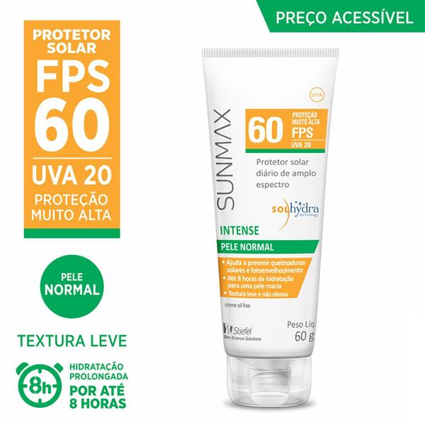 Protetor Solar Sunmax Intense FPS 60 Creme Oil Free 60g - Sun Max