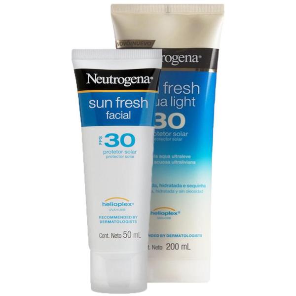 Protetor Sun Fresh Aqua Light FPS 30 200ml + Facial FPS 30 50g - Neutrogena