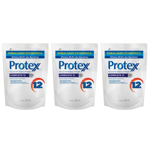 Protex Complete Sabonete Íntimo Refil 200ml (kit C/03)