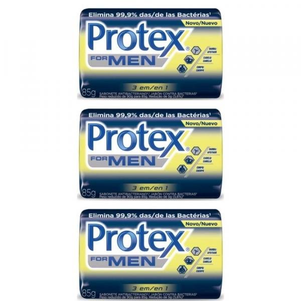 Protex 3em1 Men Sabonete 85g (Kit C/03)