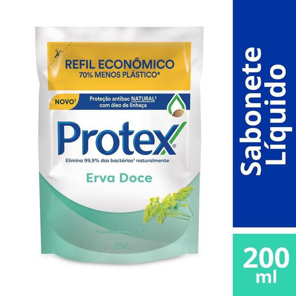 Protex Erva-Doce Sabonete Líquido Antibacteriano Refil 200mL