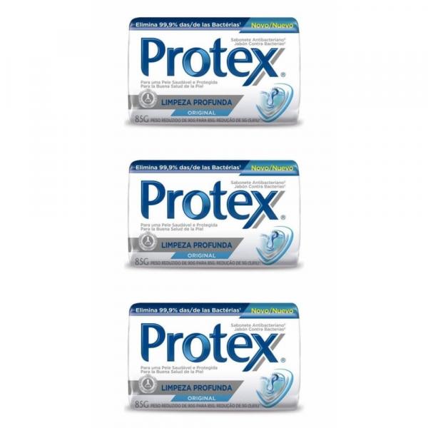 Protex Limpeza Profunda Sabonete 85g (Kit C/03)