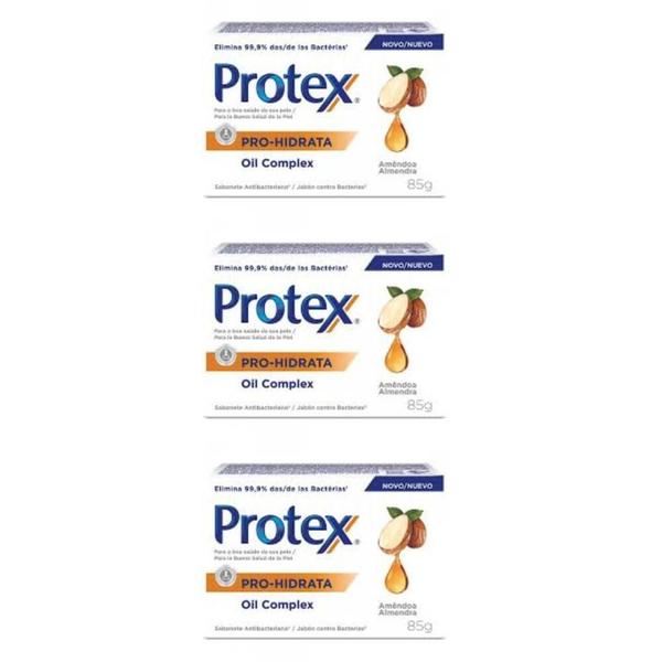 Protex Pro Hidrata Oil Cmplex Sabonete Amêndoas 85g (Kit C/03)