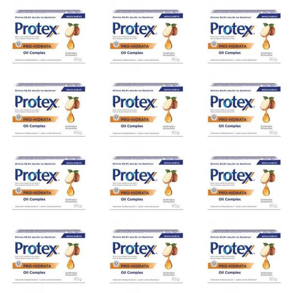 Protex Pro Hidrata Oil Cmplex Sabonete Amêndoas 85g (Kit C/12)