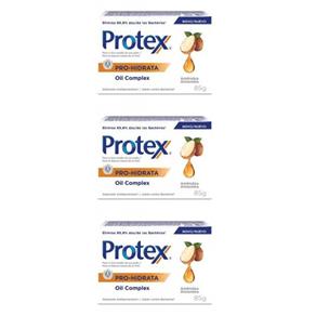 Protex Pro Hidrata Oil Cmplex Sabonete Amêndoas 85g - Kit com 03