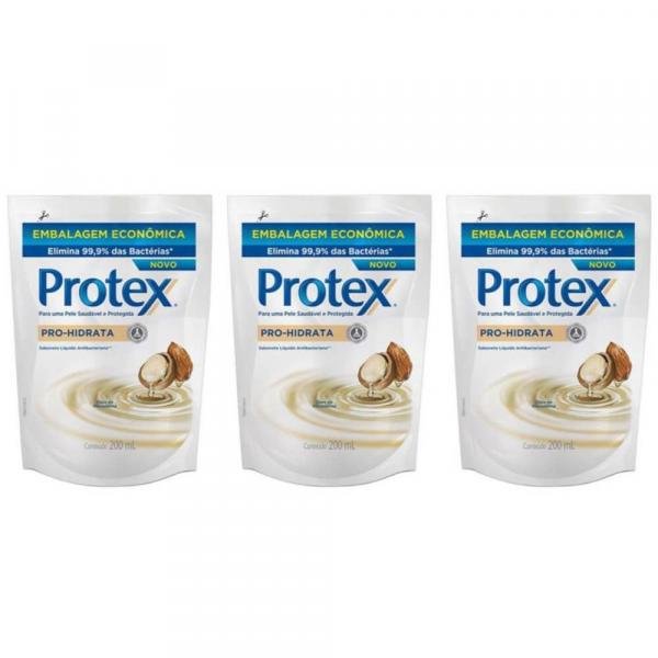 Protex Pro Hidrata Sabonete Líquido Refil 200ml (Kit C/03)