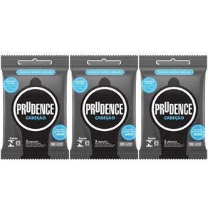 Prudence Cabeção Preservativos com 3 - Kit com 03