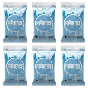 Prudence Ice Preservativos com 3 - Kit com 06