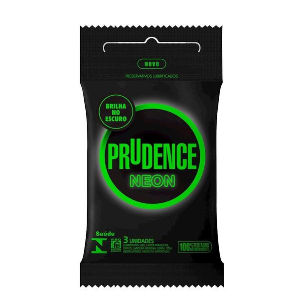 Prudence Preservativo Neon C/3 (Kit C/12)
