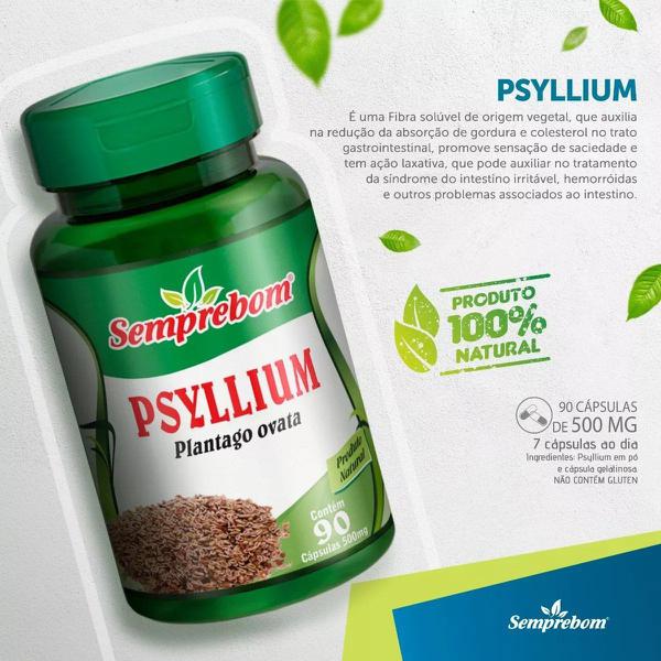 Psyllium 90 Capsulas - SempreBom
