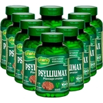 Psylliumax Psyllium Emagrecimento 60 cápsulas 550mg Kit com 10