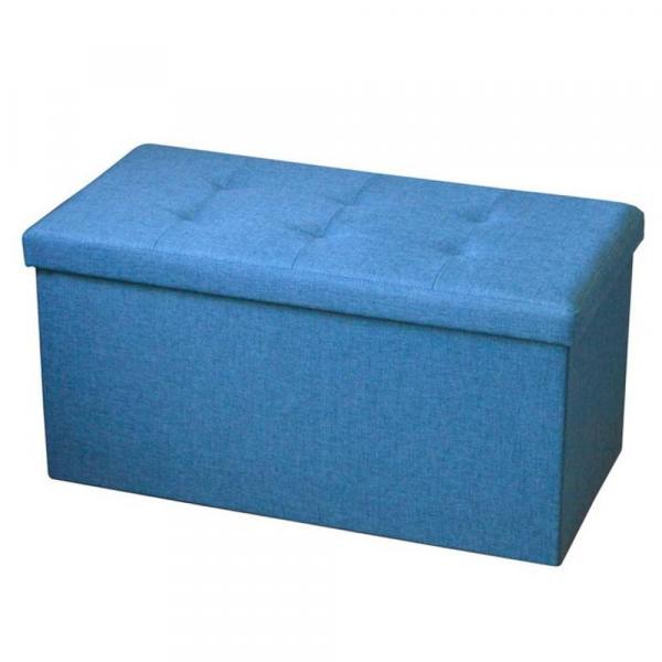 Puff Organizador Azul 76,5x37,5cm - A/CASA