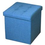 Puff Organizador Azul 38x37,5cm - A/casa