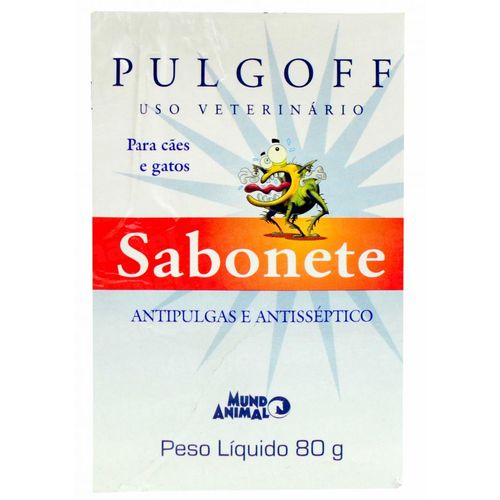 Pulgoff Sabonete em Barra Antipulgas e Antisséptico Cães – 80g _ Mundo Animal 80g