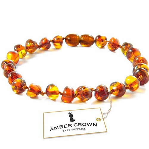 Pulseira ou Tornozeleira de Âmbar - Mel - Amber Crown