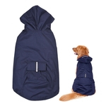 Brasão Raincoat Rainwear com 4XL Reflective Pet Dog chuva