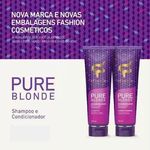 Pure Blonde Desamarelador Kit com 6 Shampoo e 6 Condicionador Fashion Cosméticos