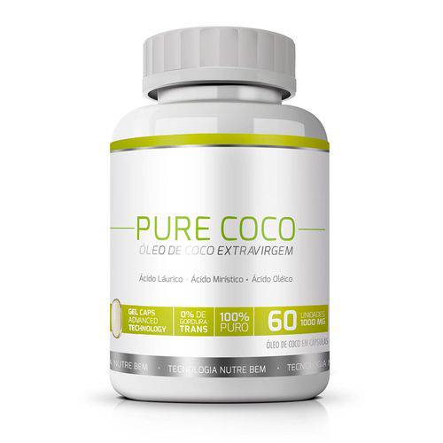 Pure Coco 60 Cápsulas em Gel Óleo de Coco Ekobe
