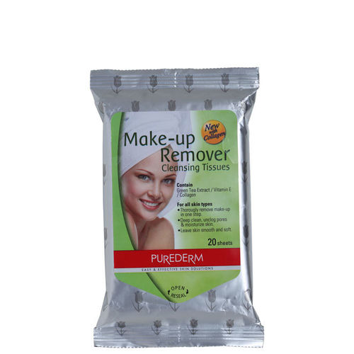 Purederm Makeup Remover Cleansing Tissues - Lenço Demaquilante (30 Unidades)