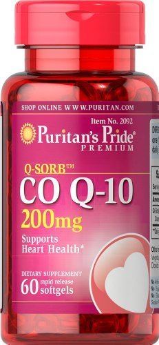 Puritan's Pride Q-SORB CO Q10 200mg 60 Softgels