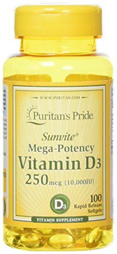 Puritan's Pride Vitamin D3 10,000 IU 100 Softgels