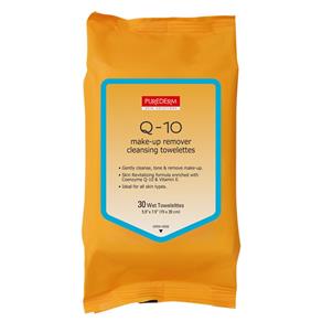 Q-10 Make Up Remover Cleansing Towelettes Purederm - Lenço Demaquilante 30 Unidades