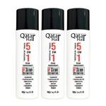 Qatar Hair 3 Unidades Escova 5 Em 1 Semi Definitiva 3x1litro