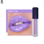 Qibest Longa Duração Glitter Perolado Lip Gloss Líquido Batom Mulheres Cosméticos